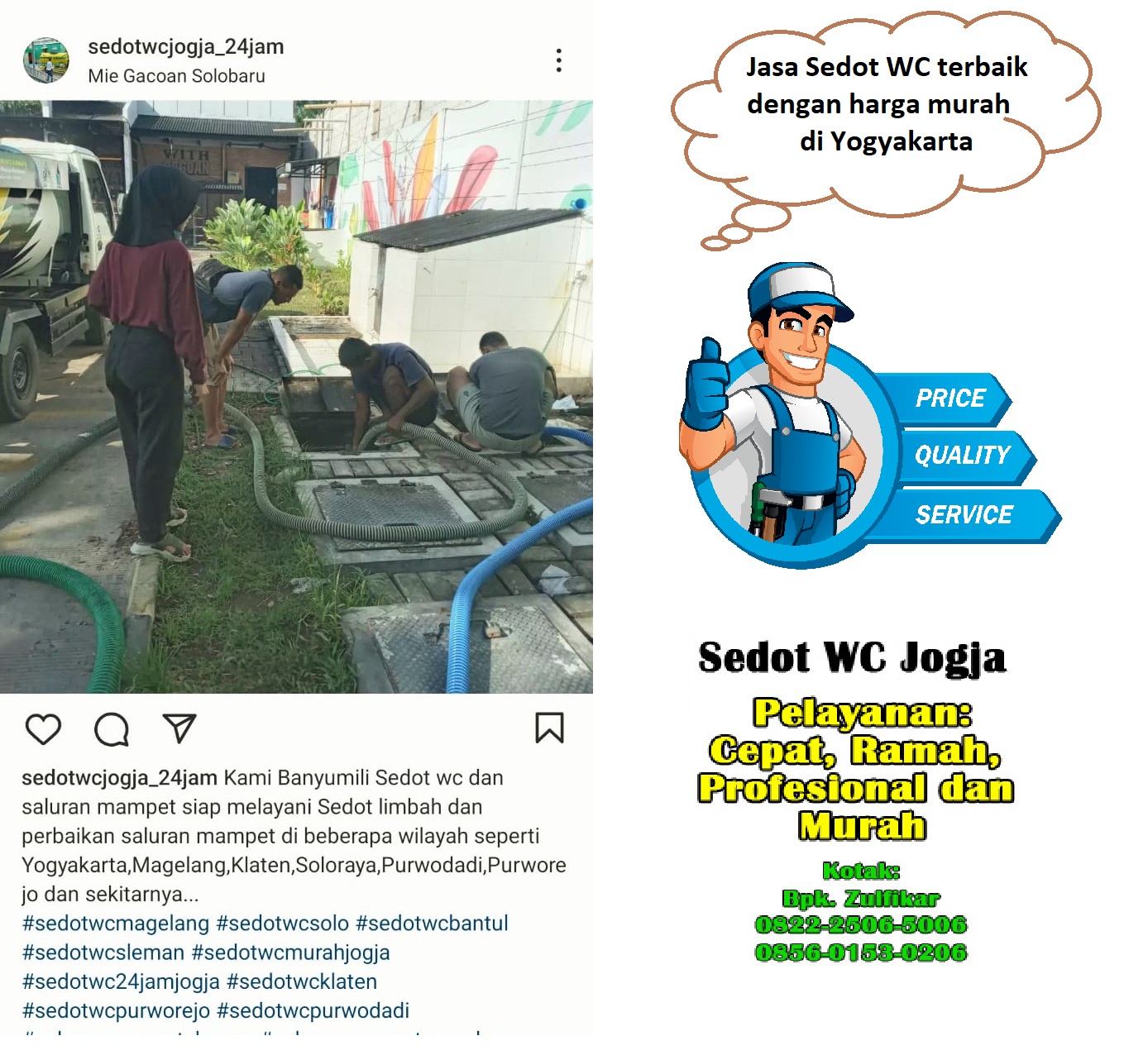 Jasa Sedot WC terbaik dengan harga murah di Yogyakarta